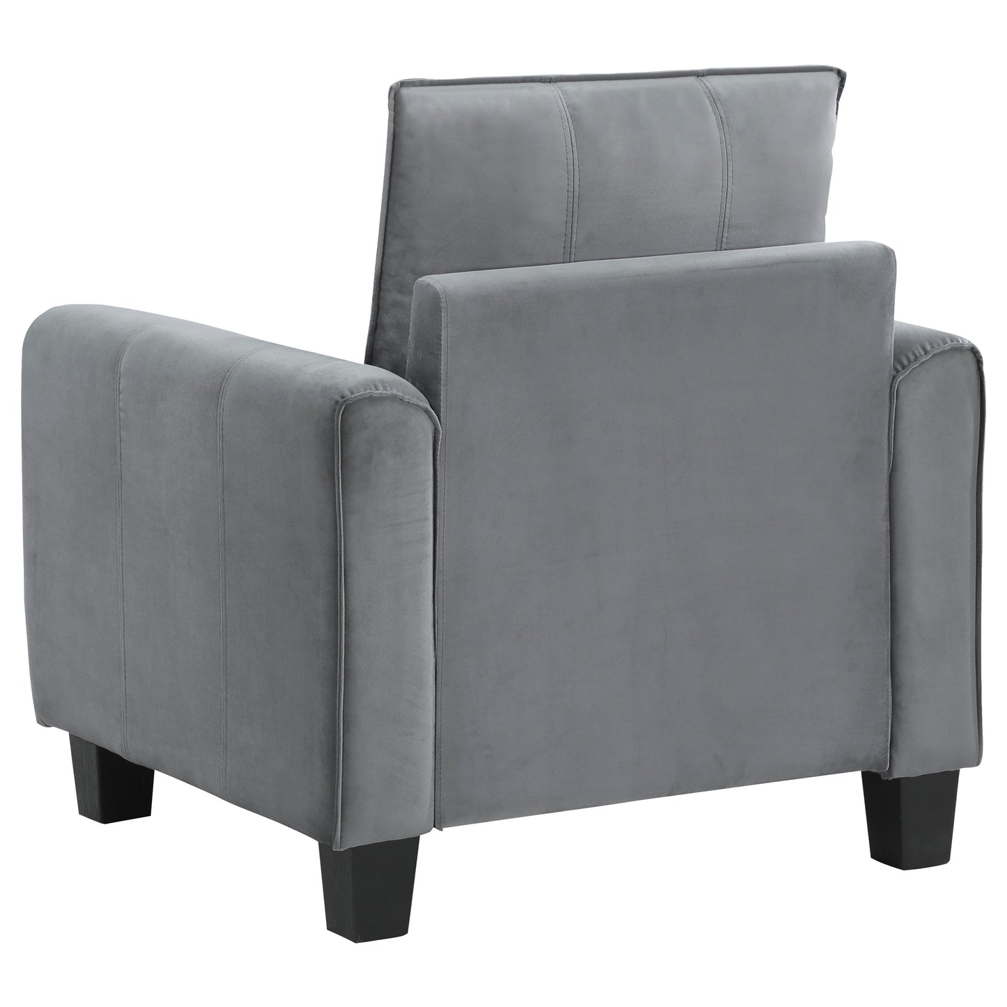 serenity upholstered rolled arm accent chair grey