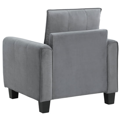 Serenity Upholstered Rolled Arm Accent Chair Grey