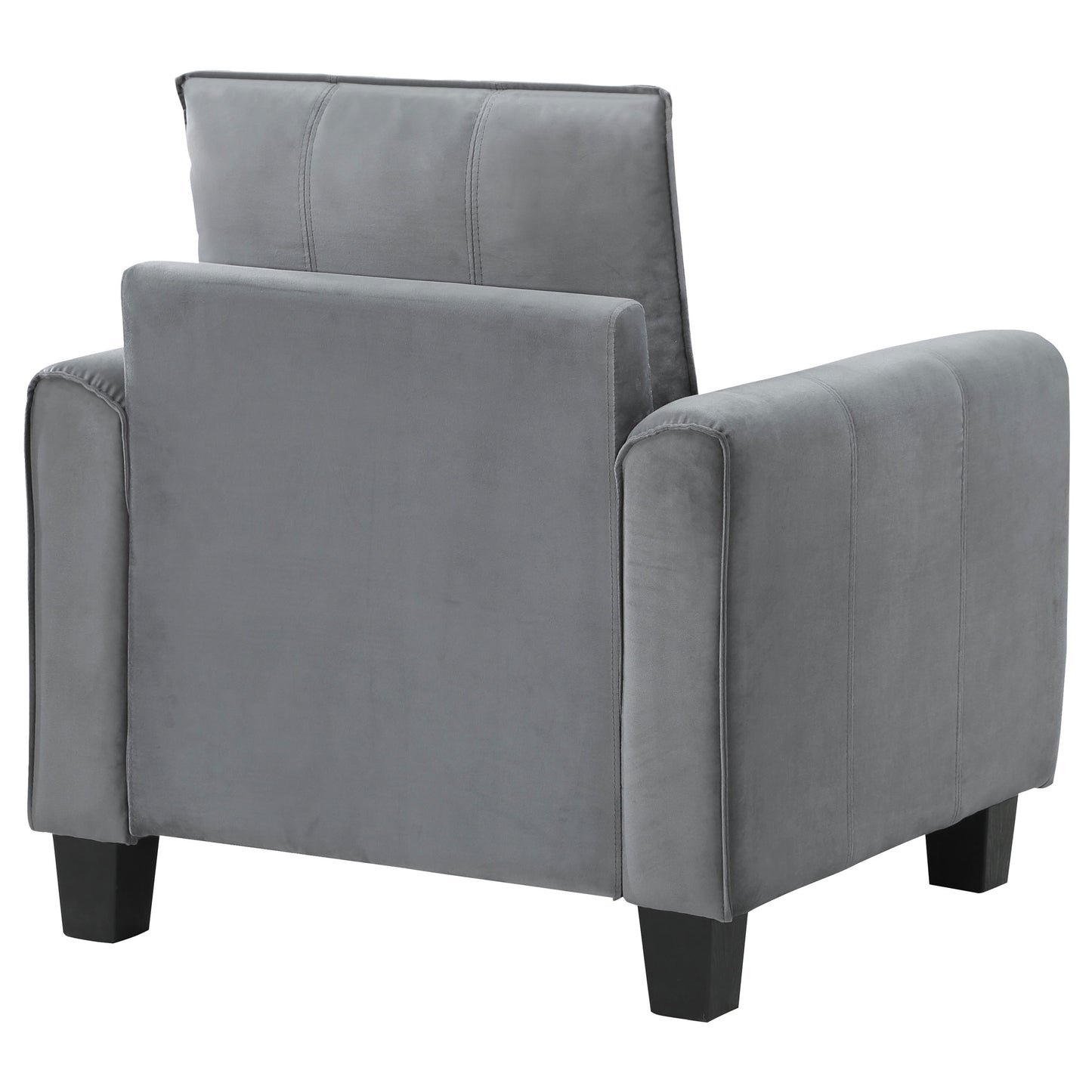 serenity upholstered rolled arm accent chair grey