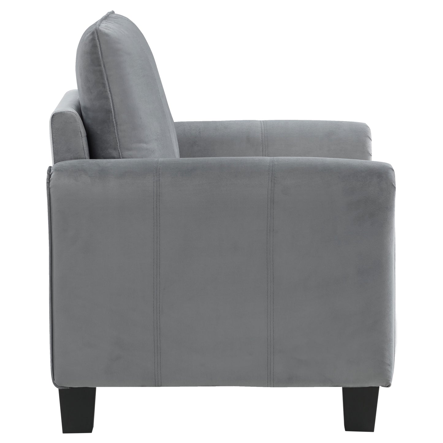 serenity upholstered rolled arm accent chair grey