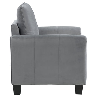 Serenity Upholstered Rolled Arm Accent Chair Grey