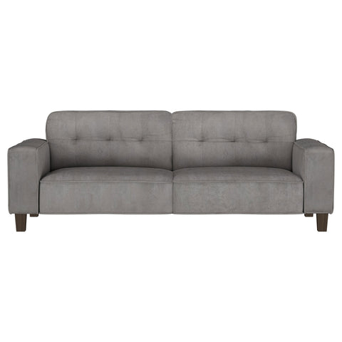 Leilani Upholstered Track Arm Tufted Sofa CharcoalCharcoal