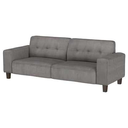 Leilani Upholstered Track Arm Tufted Sofa CharcoalCharcoal
