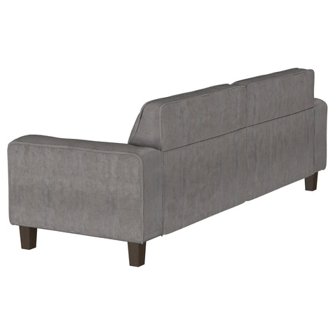 Leilani Upholstered Track Arm Tufted Sofa CharcoalCharcoal