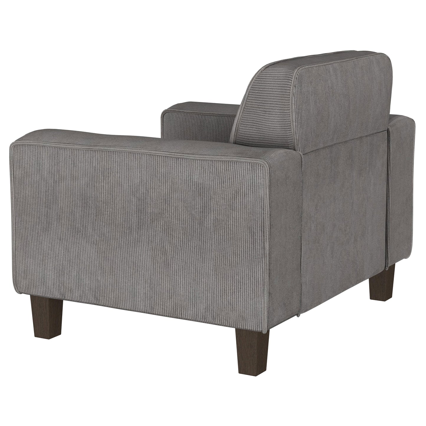 sandy upholstered track arm tufted accent chair charcoal