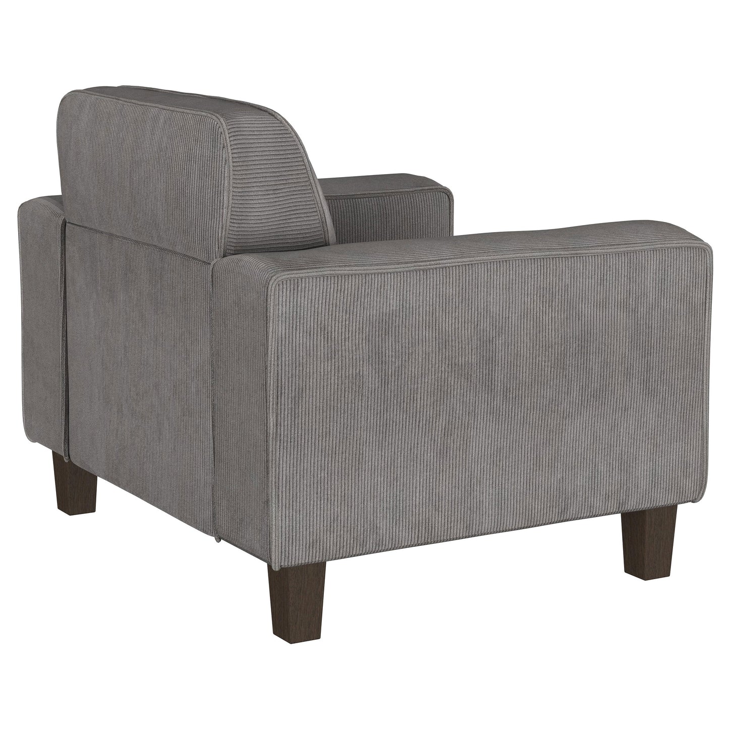 sandy upholstered track arm tufted accent chair charcoal