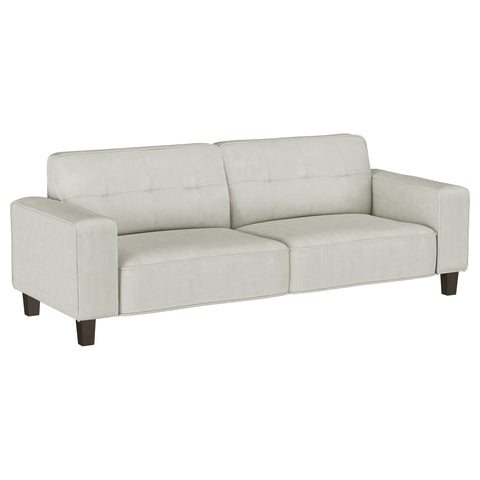 Leilani 2-piece Upholstered Track Arm Sofa Set GreigeGreige