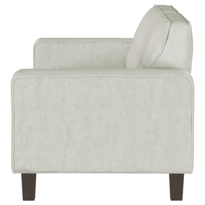 Leilani Upholstered Track Arm Tufted Sofa GreigeGreige