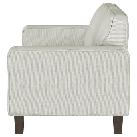Leilani Upholstered Track Arm Tufted Sofa GreigeGreige