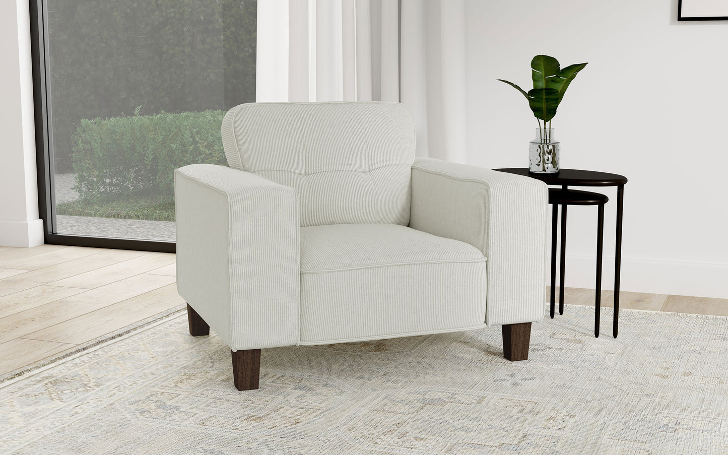 leilani upholstered track arm tufted accent chair greigegreige