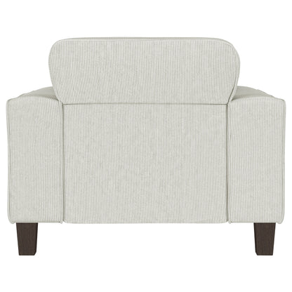 Sandy Upholstered Track Arm Tufted Accent Chair Greige