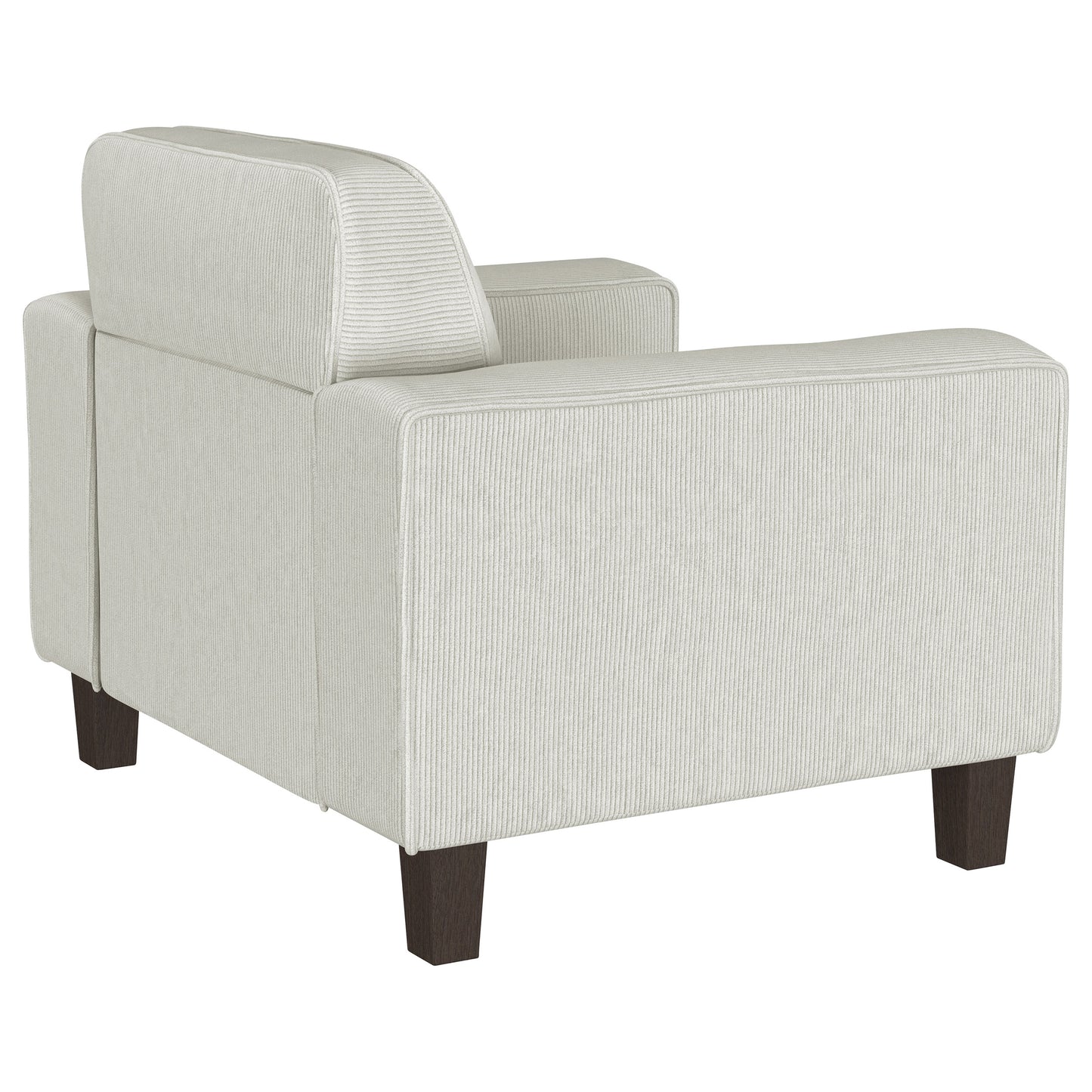 sandy upholstered track arm tufted accent chair greige