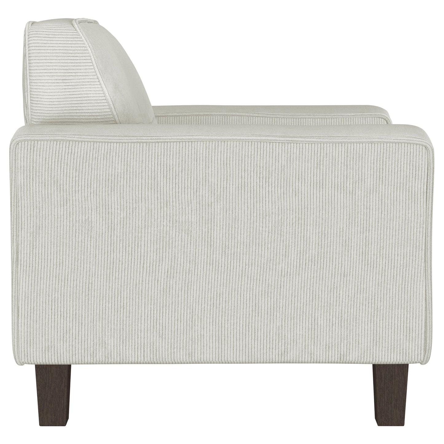 sandy upholstered track arm tufted accent chair greige