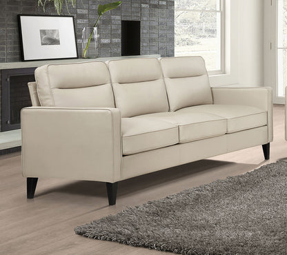 Rollo Upholstered Track Arm Sofa IvoryIvory