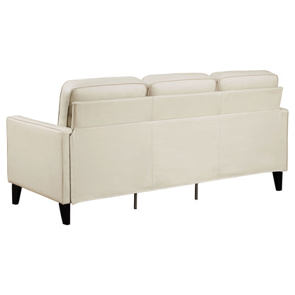 Rollo Upholstered Track Arm Sofa IvoryIvory