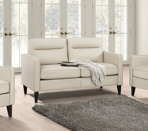 Rollo Upholstered Track Arm Loveseat IvoryIvory