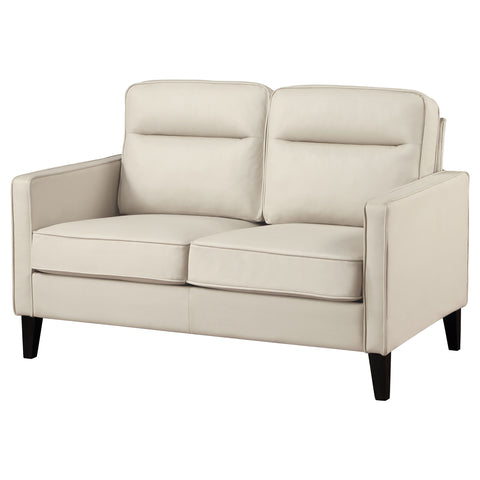 Rollo Upholstered Track Arm Loveseat IvoryIvory
