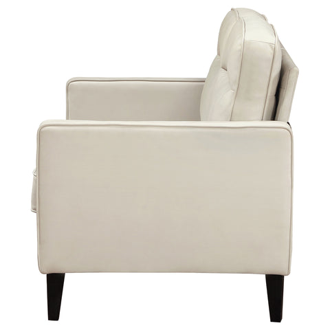 Rollo Upholstered Track Arm Loveseat IvoryIvory