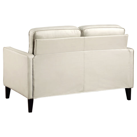 Rollo Upholstered Track Arm Loveseat IvoryIvory