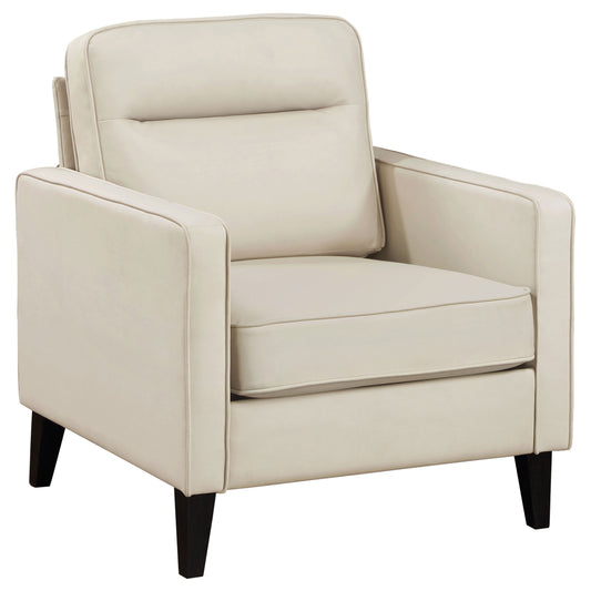 Franco Upholstered Track Arm Accent Chair Ivory