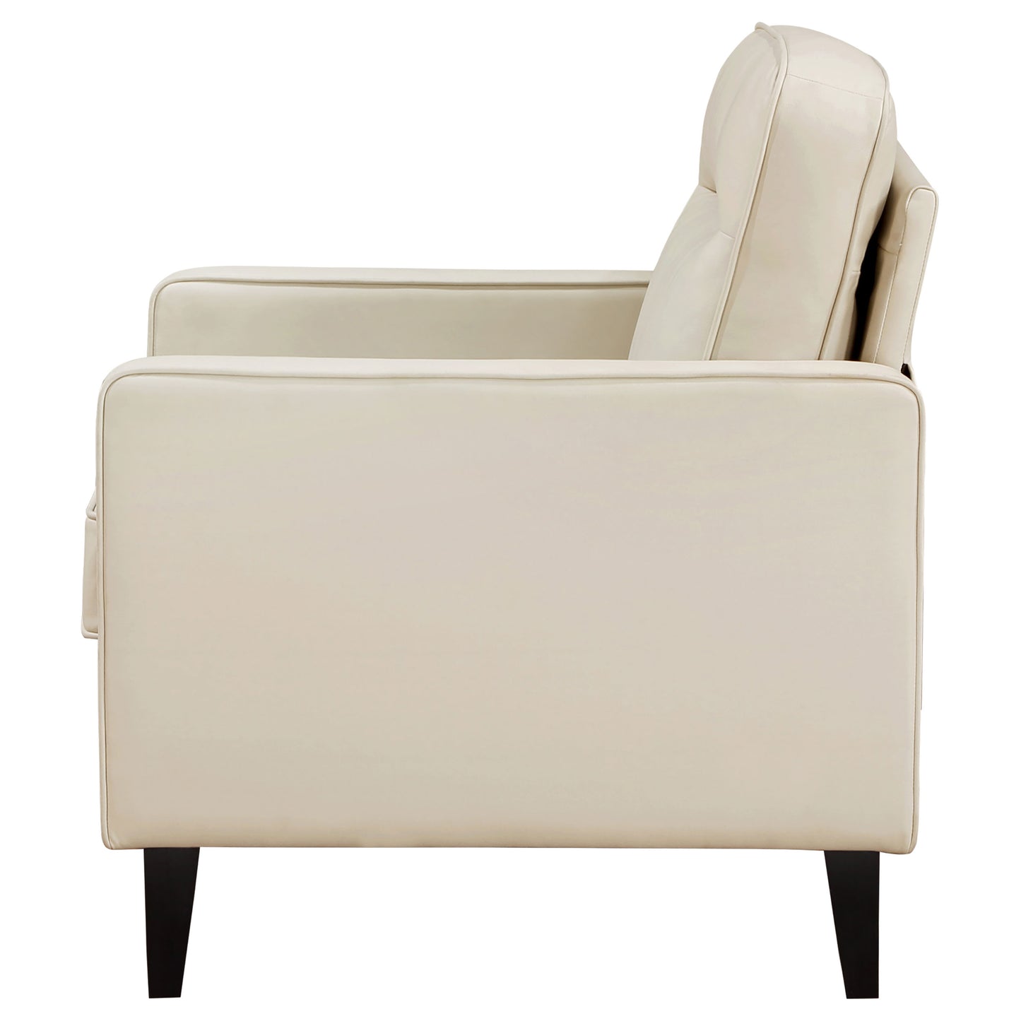 rollo upholstered track arm accent chair ivoryivory