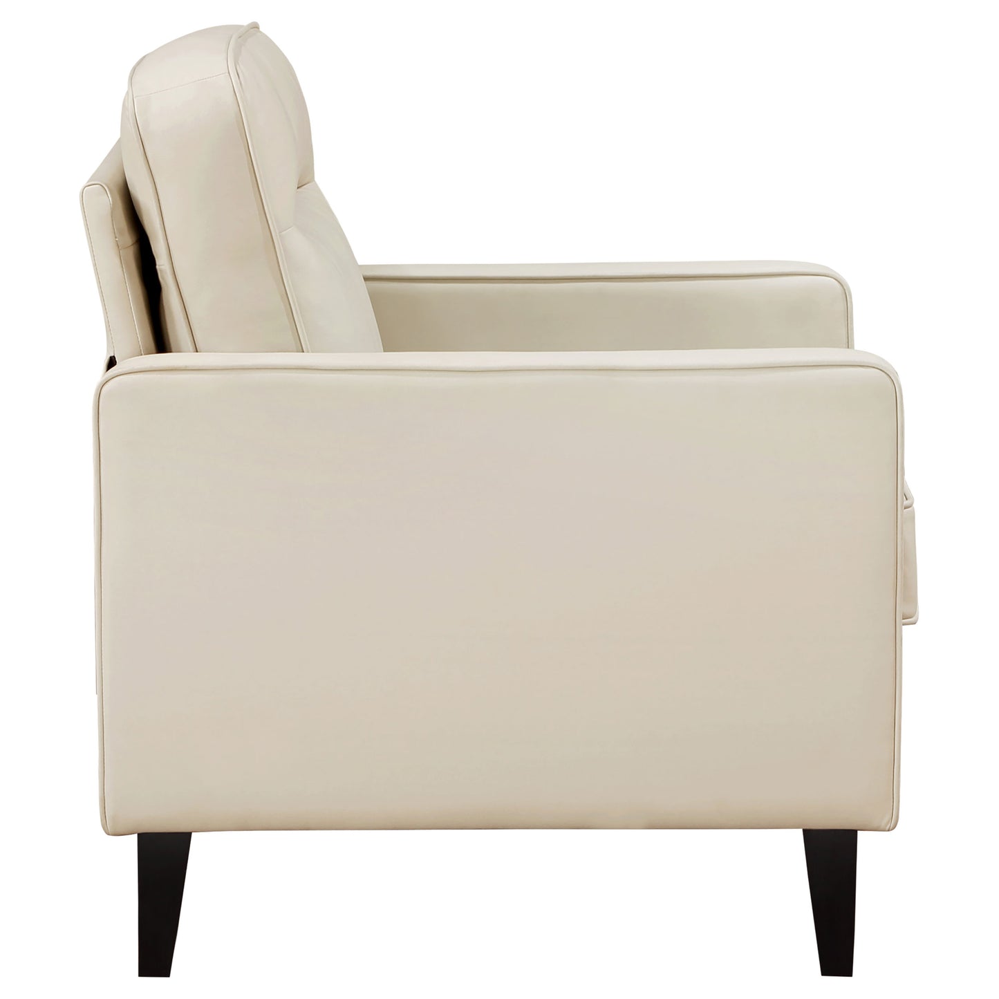 franco upholstered track arm accent chair ivory