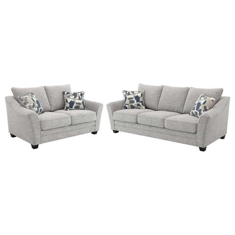 Mccord 2-piece Boucle Upholstered Sofa Set Light GreyLight Grey