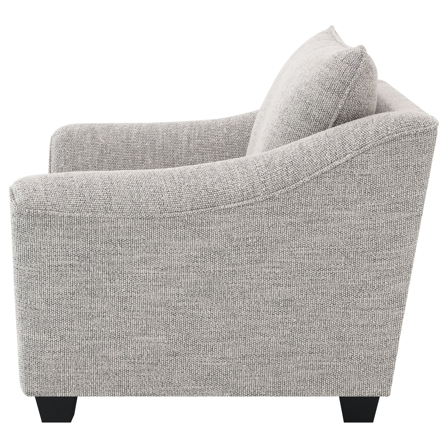 barzini boucle upholstered chair light grey