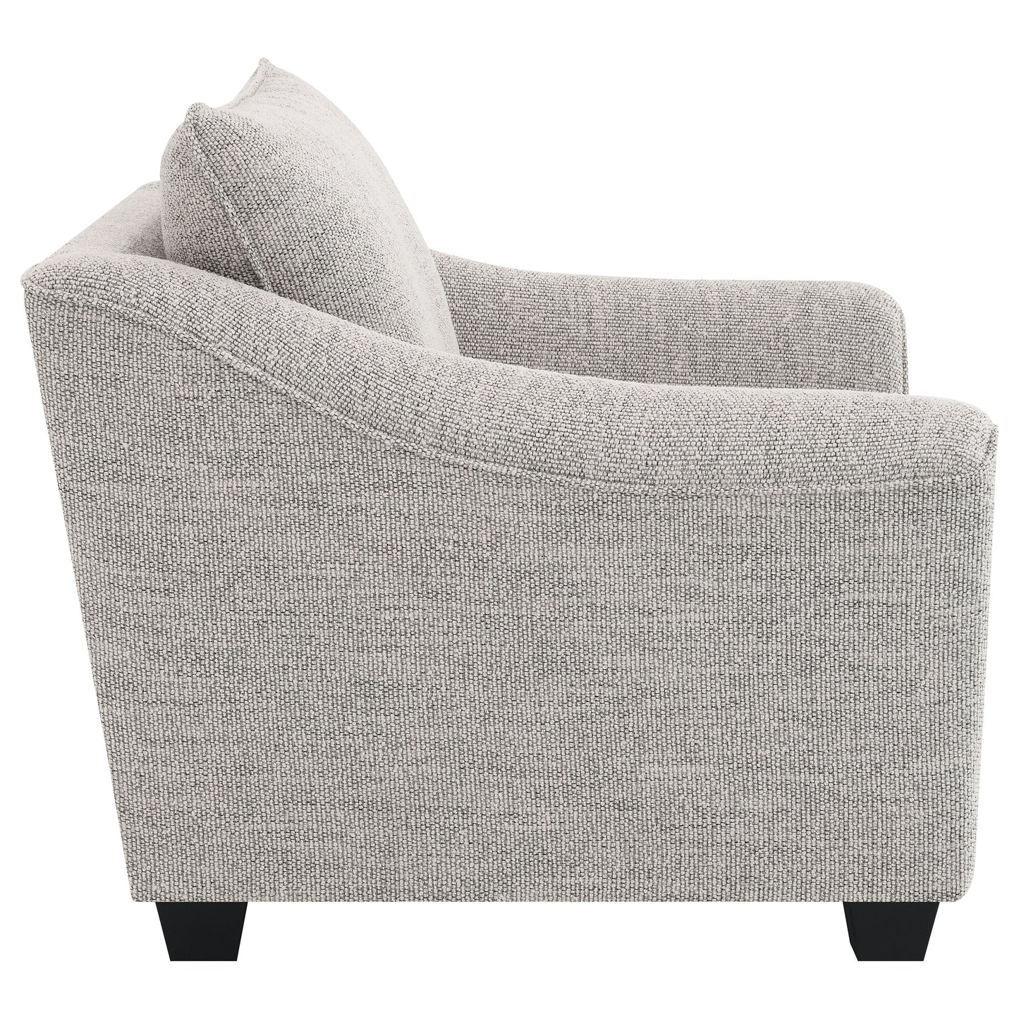 barzini boucle upholstered chair light grey