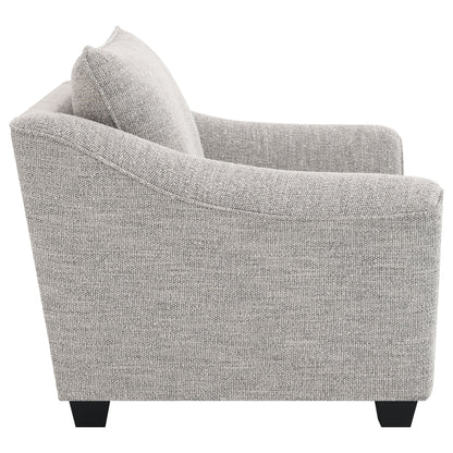 Barzini Boucle Upholstered Chair Light Grey