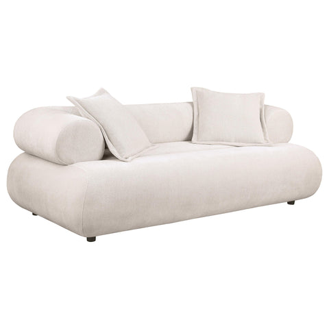 Casarin 2-Piece Chenille Sofa and Accent Chair Set Ivory