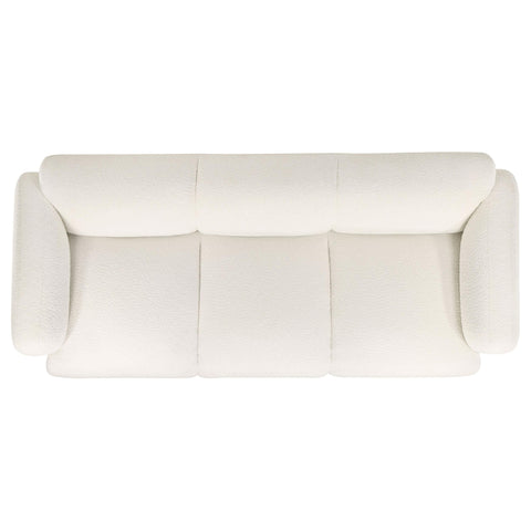 Amador 2-piece Upholstered Round Track Arm Sofa Set White