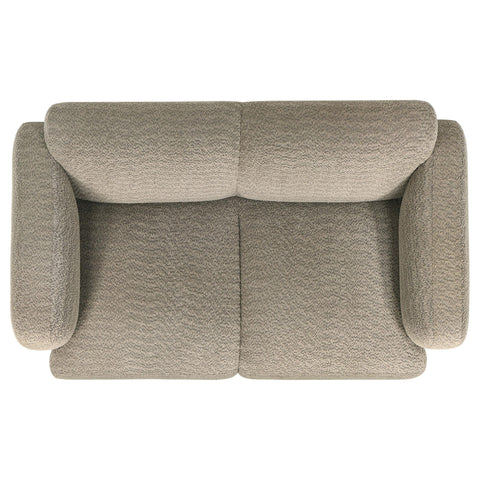 Amador 3-piece Upholstered Round Track Arm Sofa Set Brown