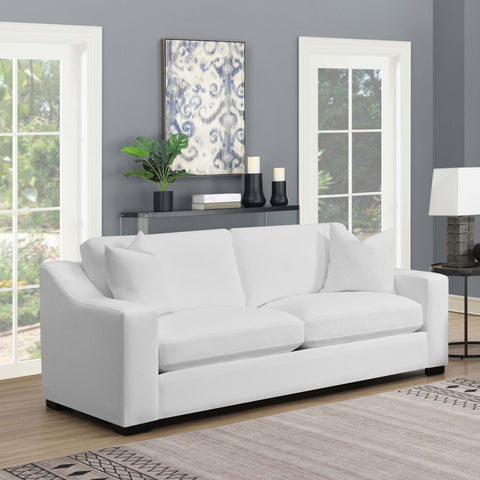 Mercer Upholstered Sloped Arm Sofa WhiteWhite