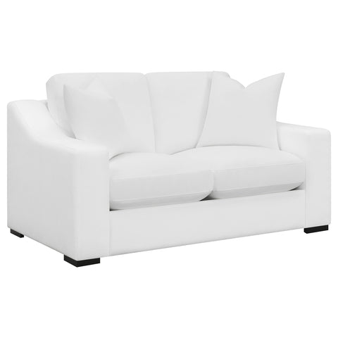 Mercer Upholstered Sloped Arm Loveseat WhiteWhite