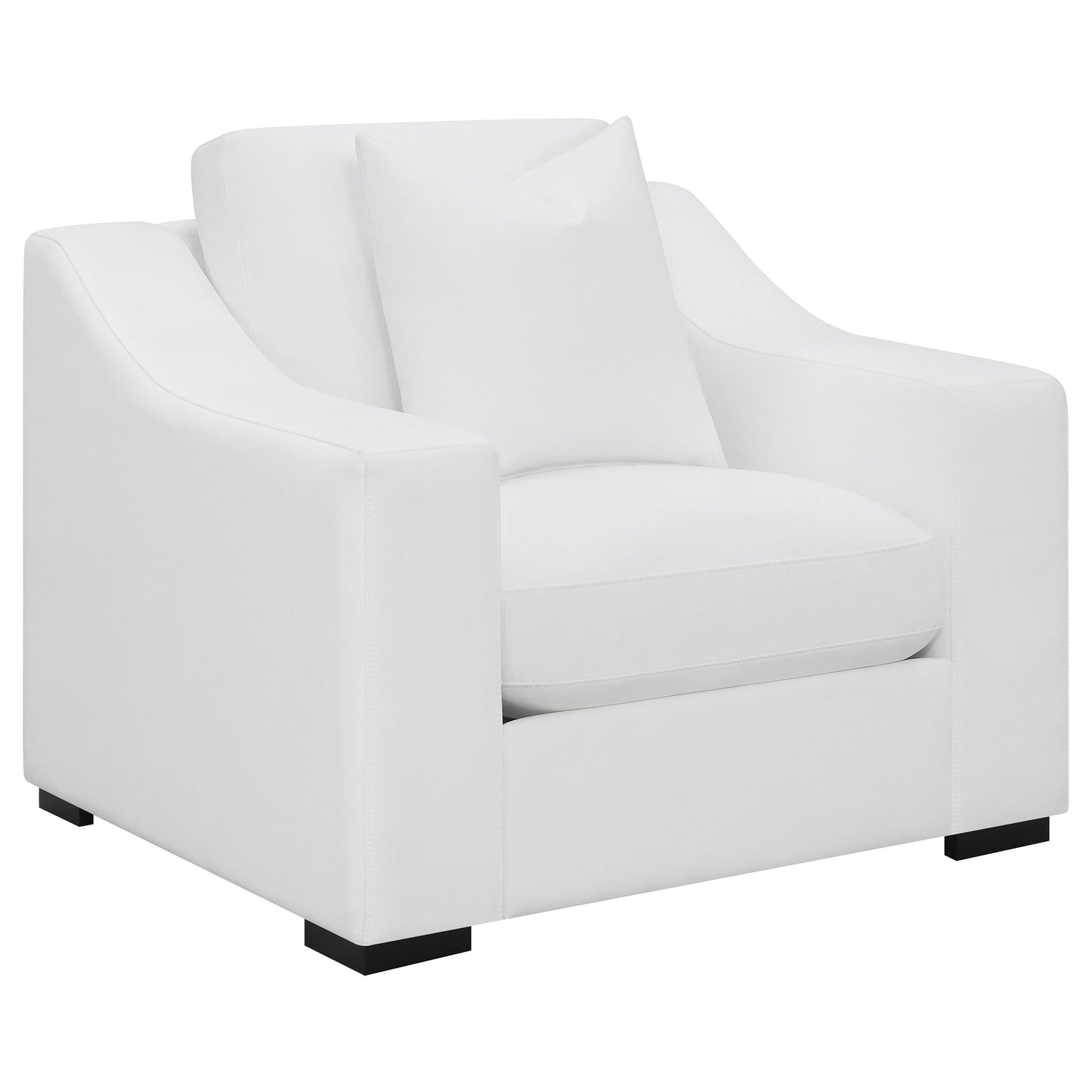 mercer upholstered sloped arm accent chair whitewhite