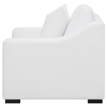 Mercer Upholstered Sloped Arm Accent Chair WhiteWhite