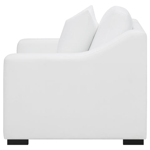 Mercer Upholstered Sloped Arm Accent Chair WhiteWhite