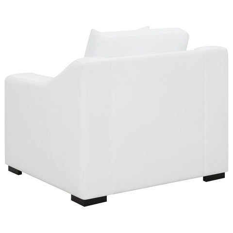 Mercer Upholstered Sloped Arm Accent Chair WhiteWhite