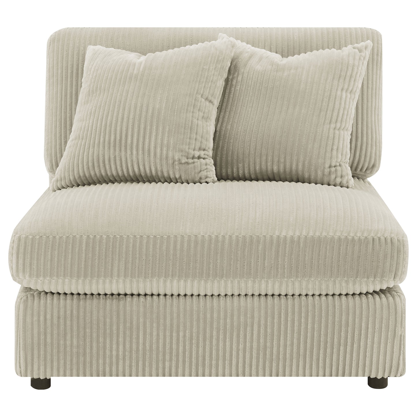 briana upholstered armless chair sand