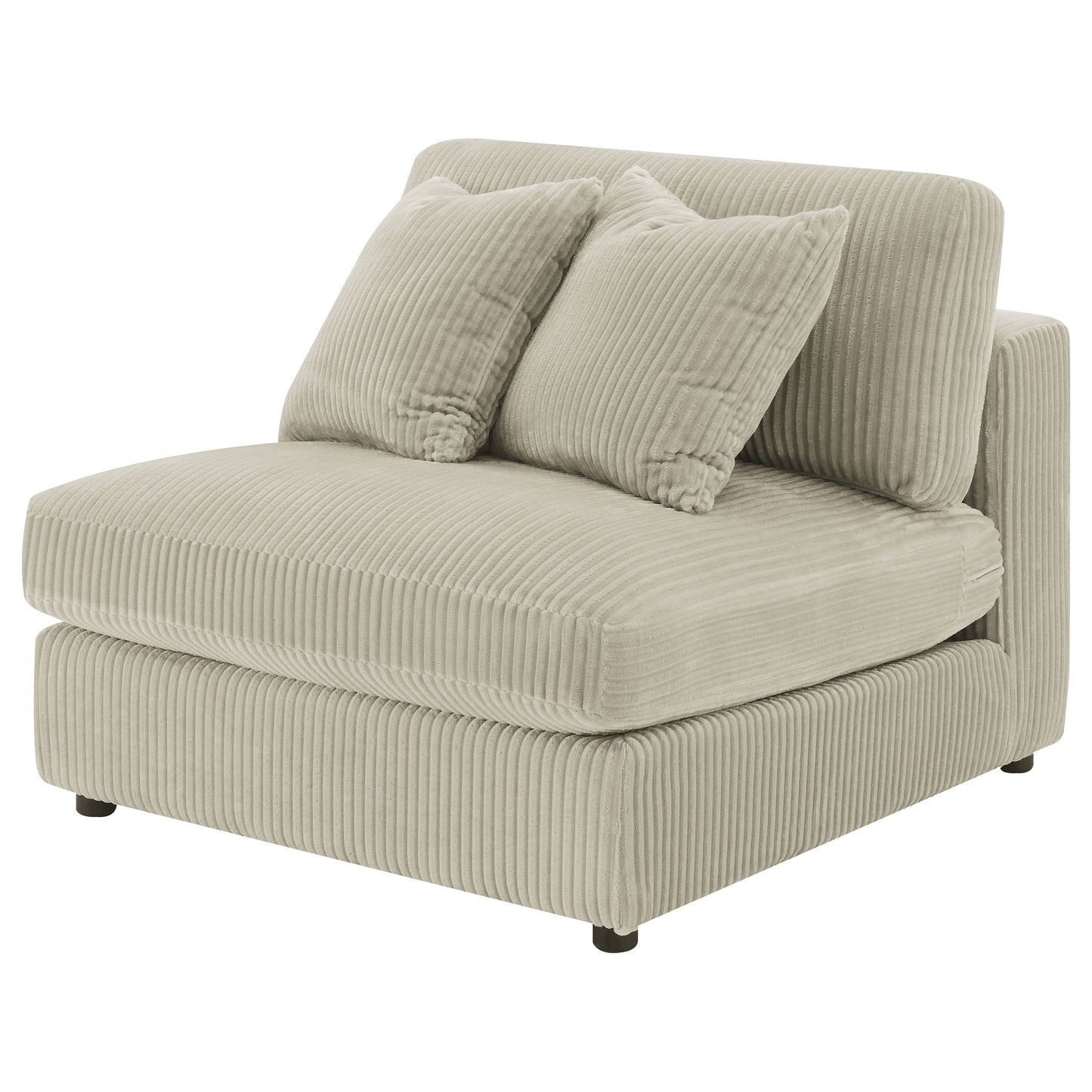 briana upholstered armless chair sand