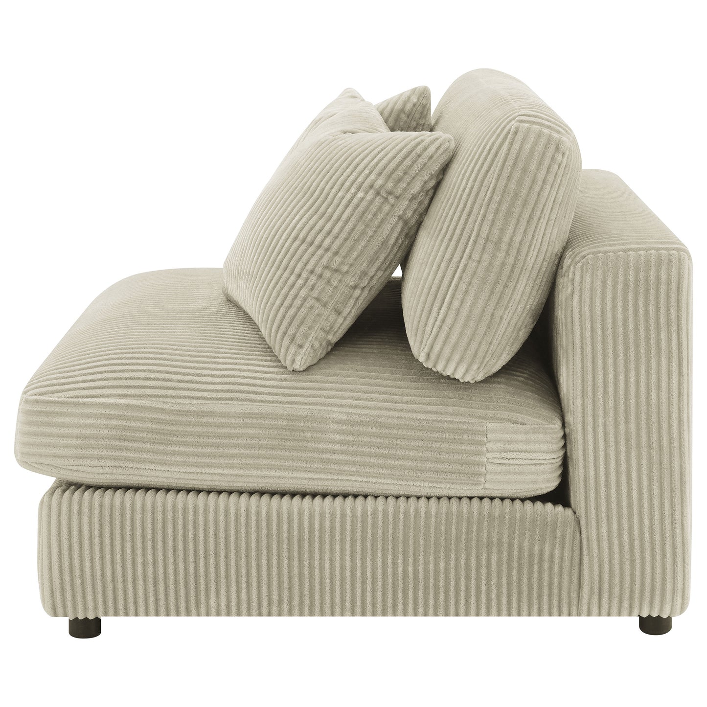 briana upholstered armless chair sand