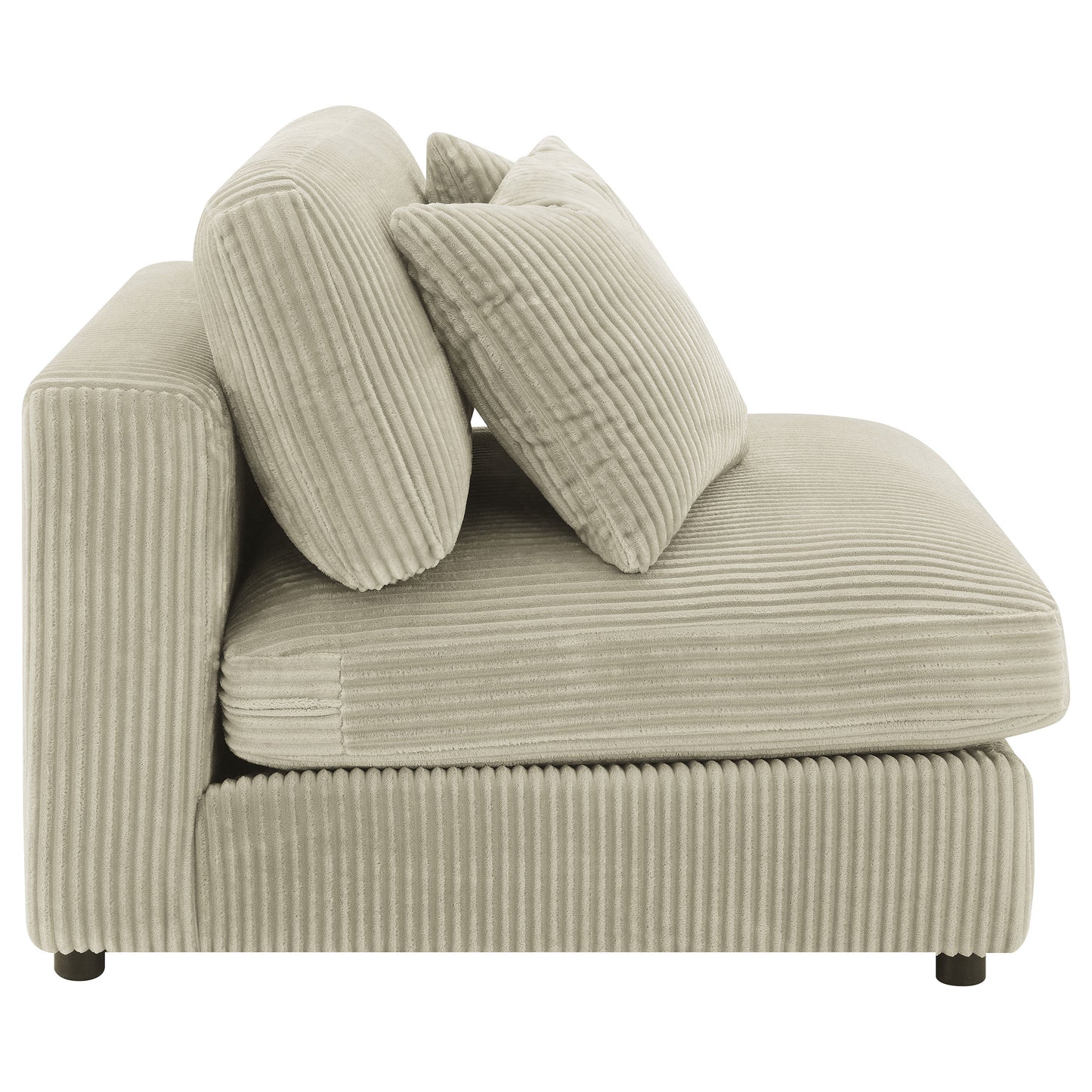 briana upholstered armless chair sand