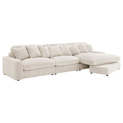 Winchester Upholstered Reversible Chaise Sectional Sofa Sand