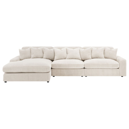 Winchester Upholstered Reversible Chaise Sectional Sofa Sand
