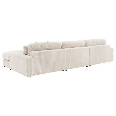 Winchester Upholstered Reversible Chaise Sectional Sofa Sand