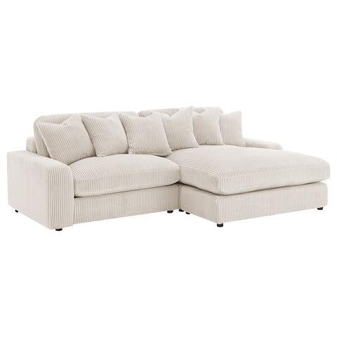 Elchin Upholstered Reversible Chaise Sectional Sofa SandSand