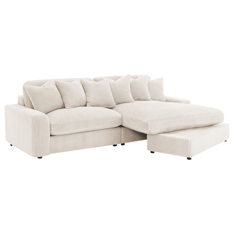 Elchin Upholstered Reversible Chaise Sectional Sofa SandSand