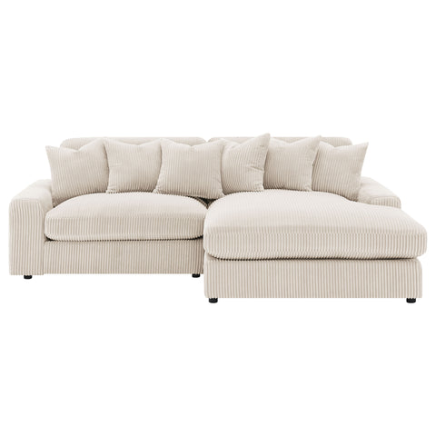Elchin Upholstered Reversible Chaise Sectional Sofa SandSand