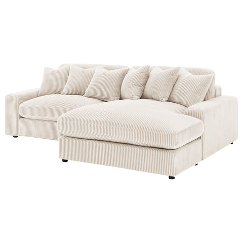 Elchin Upholstered Reversible Chaise Sectional Sofa SandSand